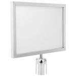 Portacarteles A3 color plata para poste separador - BB04300 - 01