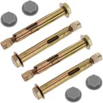 Pack de 4 tacos metálicos de expansión con tornillo 12x85mm con tapón Gris - SE04800 - 01