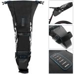 Bolsa de sillín de bicicleta de 10 litros. Maleta para ciclismo de lona negra impermeable - BK06300 - 02