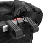Cesta de bicicleta desmontable para manillar de lona negra impermeable con cremallera - BK08200 - 04