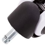 Rueda pivotante de nailon y PVC blanco sin freno 50mm M10 5 pack - KR02500 - 09