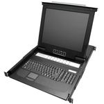 Consola KVM rack 19" de 16 puertos de RackMatic con teclado español - RK00300 - 01