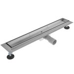 Canaleta de desagüe para ducha 90x7 cm para azulejo en acero inoxidable - KS12500 - 01