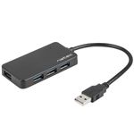 Hub USB tipo A 3.0 de 4 puertos negro Natec Moth NHU-1342 - NT36200 - 01
