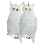 Ahuyentador de aves Repelente de pájaros Espantapájaros tipo búho reflectante y cascabeles 2-pack - YZ01800 - 01