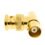 Conector dorado BNC RG6U macho-hembra-hembra empalme "T" - BN03800 - 02