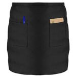 Delantal de camarero 56 x 47 cm negro de cintura mediano con 2 bolsillos 2-pack - MM10900 - 04