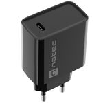 Cargador USB Natec Ribera 1X USB-C 20W negro NUC-2060 - NT36700 - 07