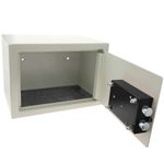 Caja fuerte de seguridad de acero y con llaves 35 x 25 x 25 cm beige - BY01100 - 09