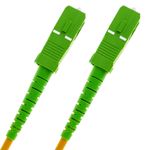 Cable de fibra óptica SC/APC a SC/APC monomodo SMF SX OS2 simplex 9/125 blindado amarillo de 5 m - FL13500 - 04