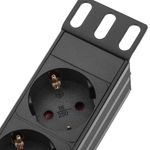 Regleta de enchufes rack 19" de 7 schuko con interruptor y protección sobretensiones - RE02100 - 06