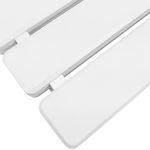 Asiento de ducha abatible. Silla plegable con pies de plástico y aluminio gris 320x328mm - S059200 - 07