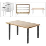 Pies redondos para mesa y mueble. Patas en acero negras de 75cm 4-pack - S005200 - 03