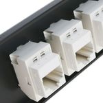 Patch panel 10" para armario rack 8-port RJ45 Cat.5e UTP 1U Keystone - TR03700 - 04