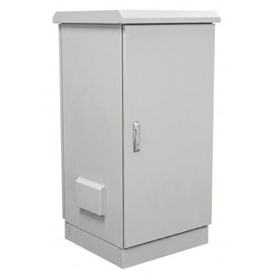 Armario rack 19" para exterior IP55 de 42U en acero inoxidable blanco MobiRack GO 600x600x2020 mm