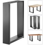 Pies rectangulares para mesita y banqueta. Patas en acero negro 300 x 80 x 430 mm 2-pack, tubos 80 x 20 mm - IP02400 - 02