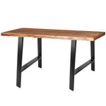 Pies rectangulares para mesa. Patas en acero negro 695 x 85 x 730 mm 2-pack - IP03100 - 05