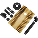 Portarrollos WC de 125 mm para papel higiénico de acero. Tubo industrial y vintage - IP06100 - 06
