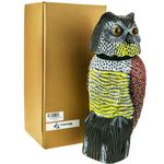 Ahuyentador de aves tipo estatua búho con ojos reflectantes 40cm hembra - AH03200 - 09