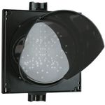 Semáforo para interior y exterior IP65 negro de 1 x 200mm de 12-24V con verde-flecha y roja-cruz - SM02300 - 01