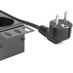 Regleta de enchufes rack 19" de 8 schuko negros con interruptor de 3 metros - RE01100 - 02