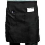 Delantal de camarero 56 x 47 cm negro de cintura mediano con 2 bolsillos 2-pack - MM10900 - 03