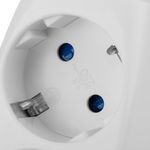 Multiplicador adaptador de clavija enchufe schuko doble blanco - IA08800 - 06