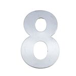 Número 8 en acero inoxidable de 8cm con adhesivo para rotulación - NZ00800 - 01