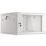 Armario Rack mural 19" 6U F600 600x600x379mm pared desmontado DIY blanco Lanberg - WK36500 - 01