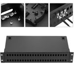 Patch panel de fibra óptica 19" 2U negro para 48 acopladores simplex - FQ00800 - 02