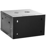 Armario rack mural 19'' pivotante 6U 600x550x360mm pared negro SOHORack GO montado - WK04200 - 04