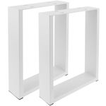 Pies rectangulares para mesita y banqueta. Patas en acero blanca 300 x 80 x 430 mm 2-pack - S035800 - 01