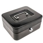 Caja fuerte portátil para dinero caudales billetes y monedas 198 x 158 x 88 mm - BY00200 - 01