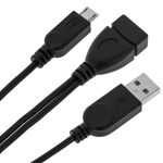 Cable OTG MicroUSB con alimentación para SmartPhones y Tablets - MH02500 - 03