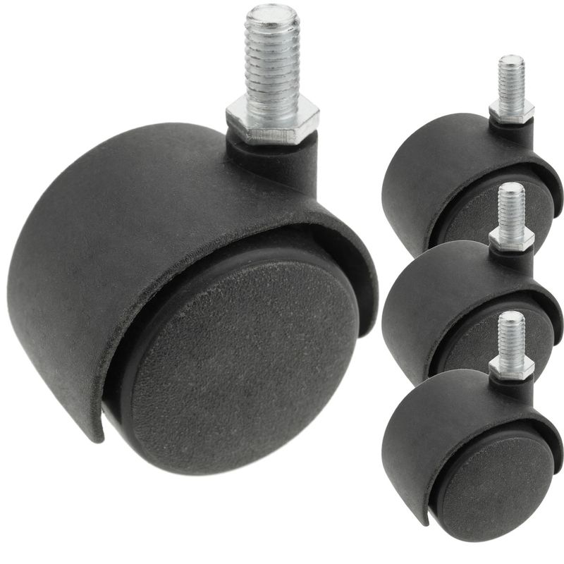 Rueda pivotante de nailon sin freno 40 mm M10 4 pack - KR00400 - 01