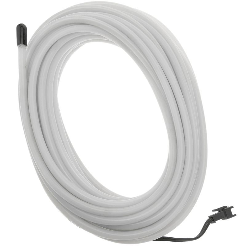 Cable electroluminiscente blanco de 5mm en bobina 5m de cable con pilas - NW04900 - 01