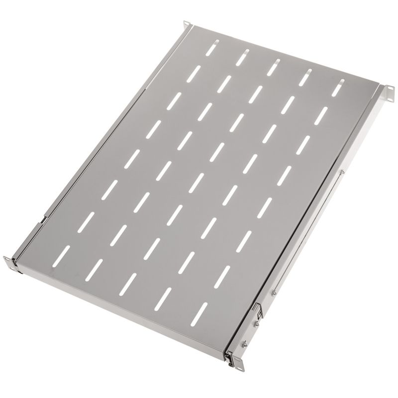 Bandeja telescópica ajustable para armario rack 19" de 1U y fondo 650mm blanco - RZ02800 - 01