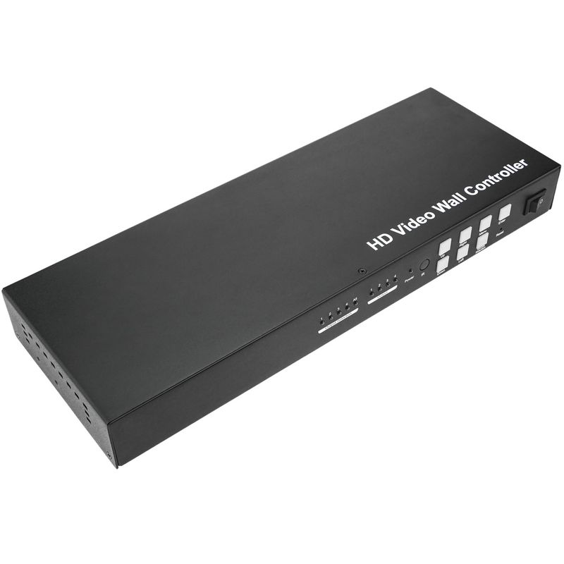 Videowall matriz de vídeo de 4 pantallas 2x2 1x4 4x1 HDMI CVBS VGA USB ampliable - YR04200 - 01