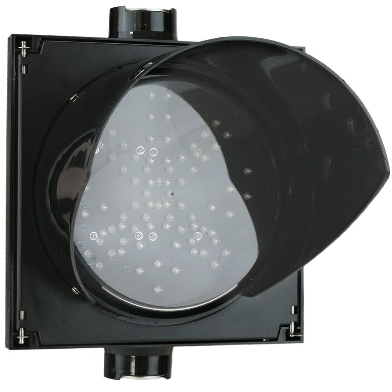 Semáforo para interior y exterior IP65 negro de 1 x 200mm de 12-24V con verde-flecha y roja-cruz - SM02300 - 01