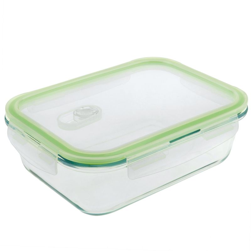 Recipiente para alimentos hermético de cristal con válvula activa de 1500 ml - KT11300 - 01