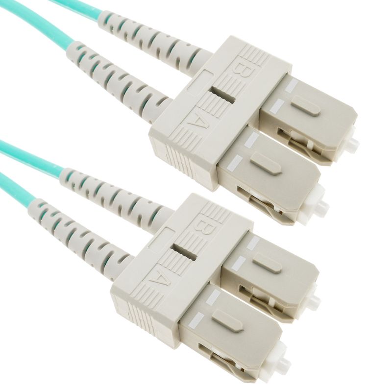 Cable OM3 de fibra óptica SC/PC a SC/PC multimodo duplex 50/125 de 50cm - FY03100 - 01
