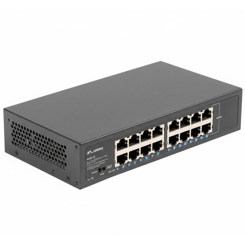 Rack 19" Switch 10/100/1000 Mbps de 16 Puertos Lanberg - RH17300 - 01
