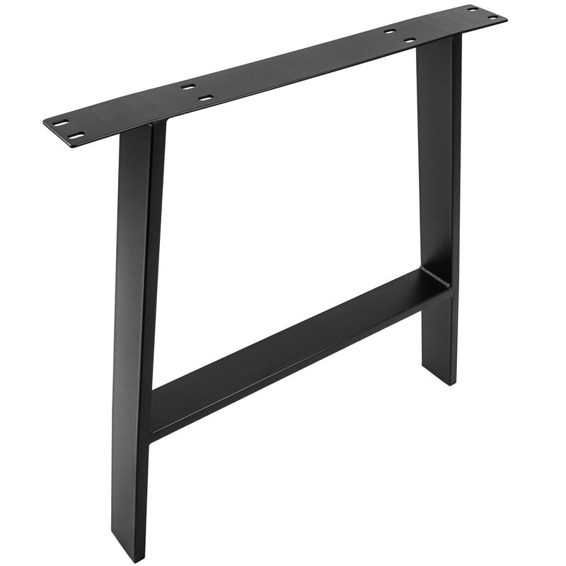Pies rectangulares para mesa. Patas en acero negro 695 x 85 x 730 mm 2-pack - IP03100 - 01