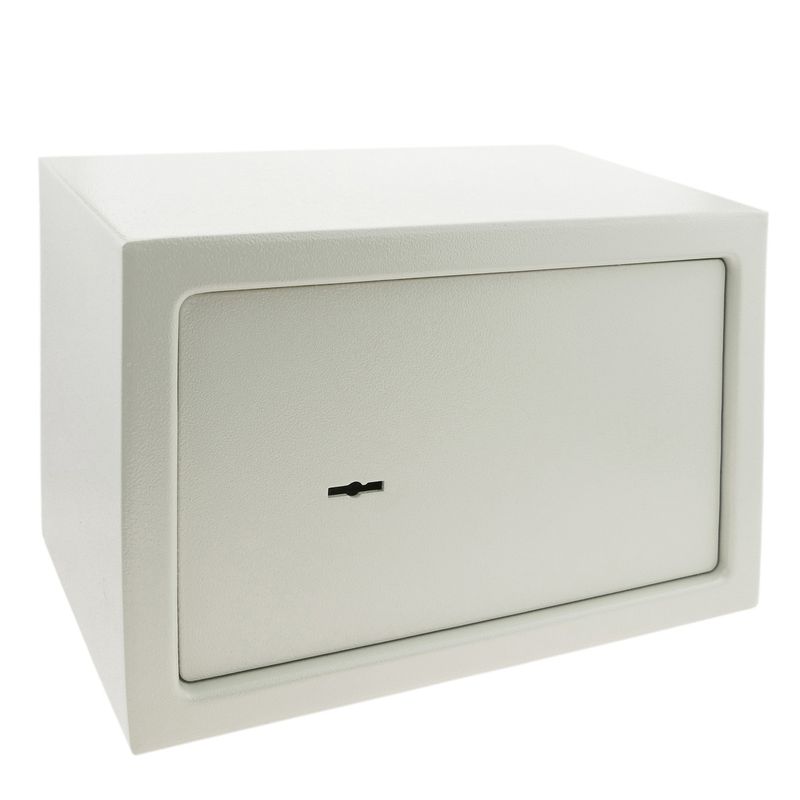 Caja fuerte de seguridad de acero y con llaves 31 x 20 x 20 cm beige - BY01200 - 01