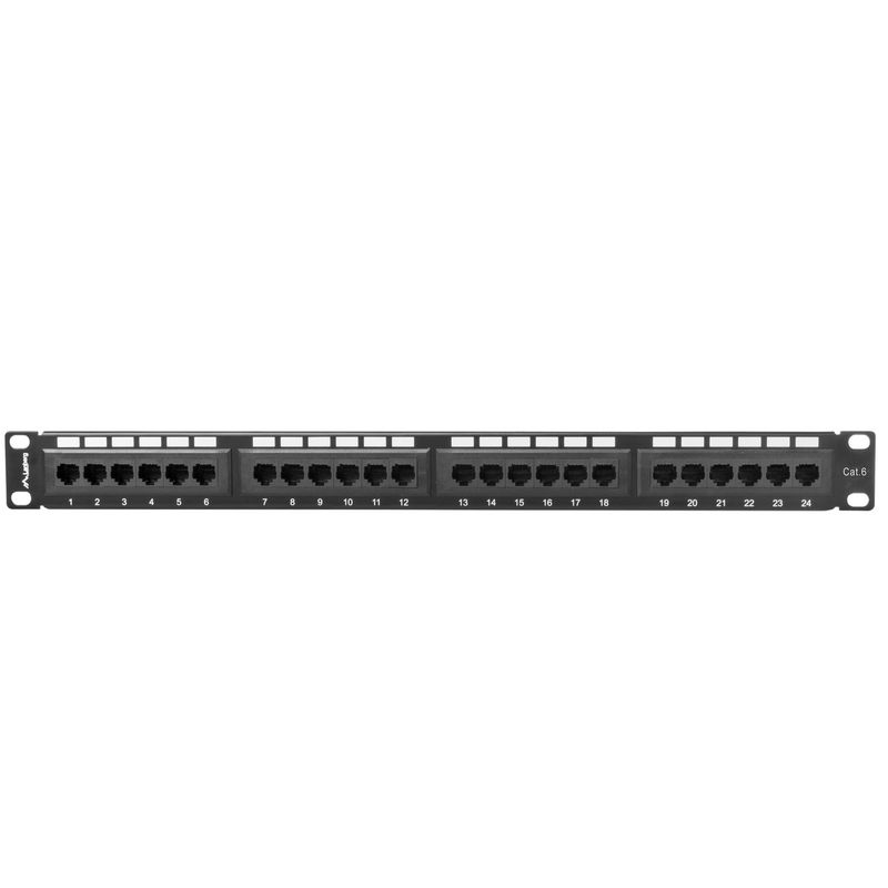 Patch panel 19" de 24 RJ45 CAT.6 UTP 1U Lanberg PPU6-1024-B - RD11900 - 01