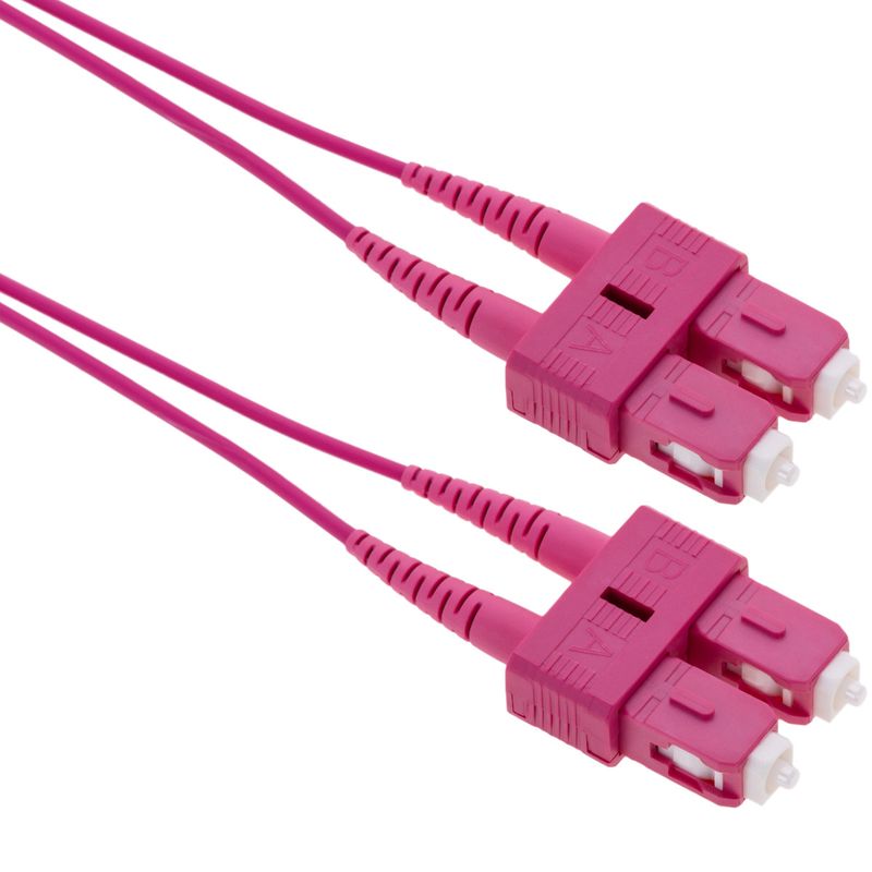 Cable de fibra óptica OM4 multimodo MMF duplex 50µm/125µm SC-SC de 5m - FP03500 - 01