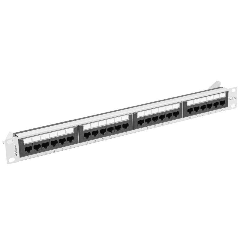 Patch panel 19" blanco de 24 RJ45 CAT.6A UTP 1U Lanberg PPUA-1024-S - RD12600 - 01