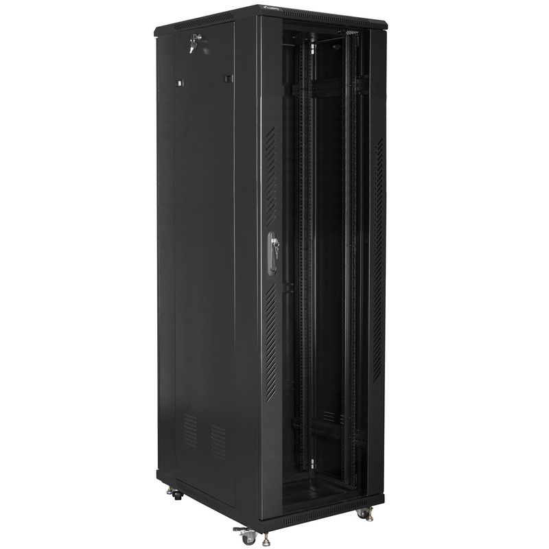 Armario Rack 19" de pie 42U F1000 600x1000x2047mm negro Lanberg - WL55900 - 01