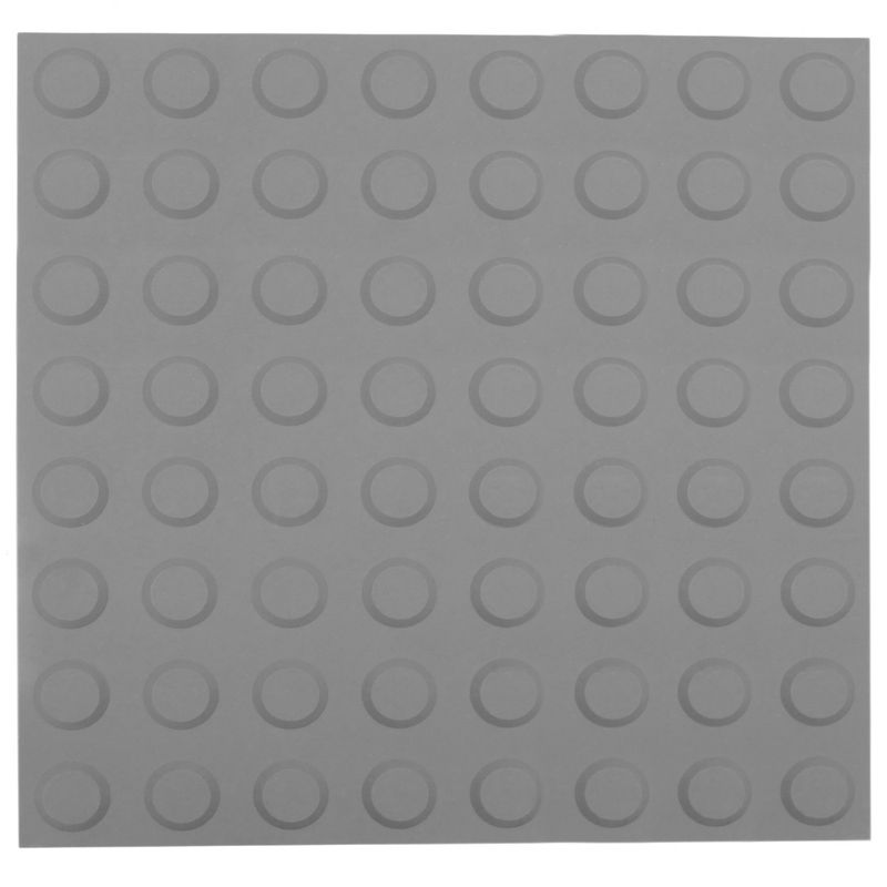 Baldosa podotáctil pavimento táctil de ciegos invidentes de 40x40cm círculos de parada gris 10-pack - BT08300 - 01
