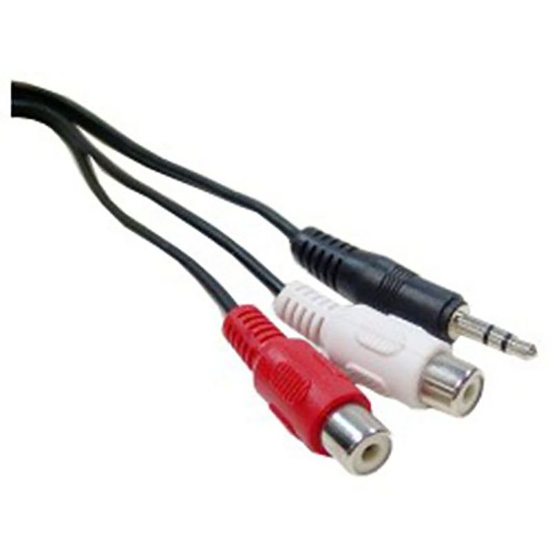 Cable Audio Stereo MiniJack 3.5-M a 2xRCA-H 1.8m - VA00100 - 01